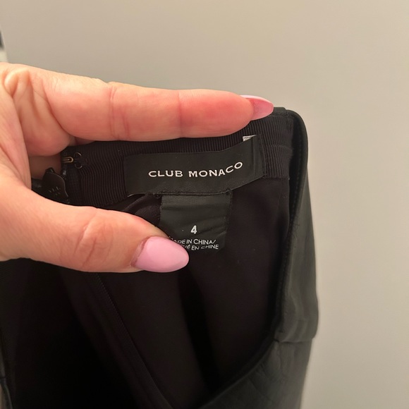 Club Monaco Falleece Leather Skirt - Picture 5 of 8